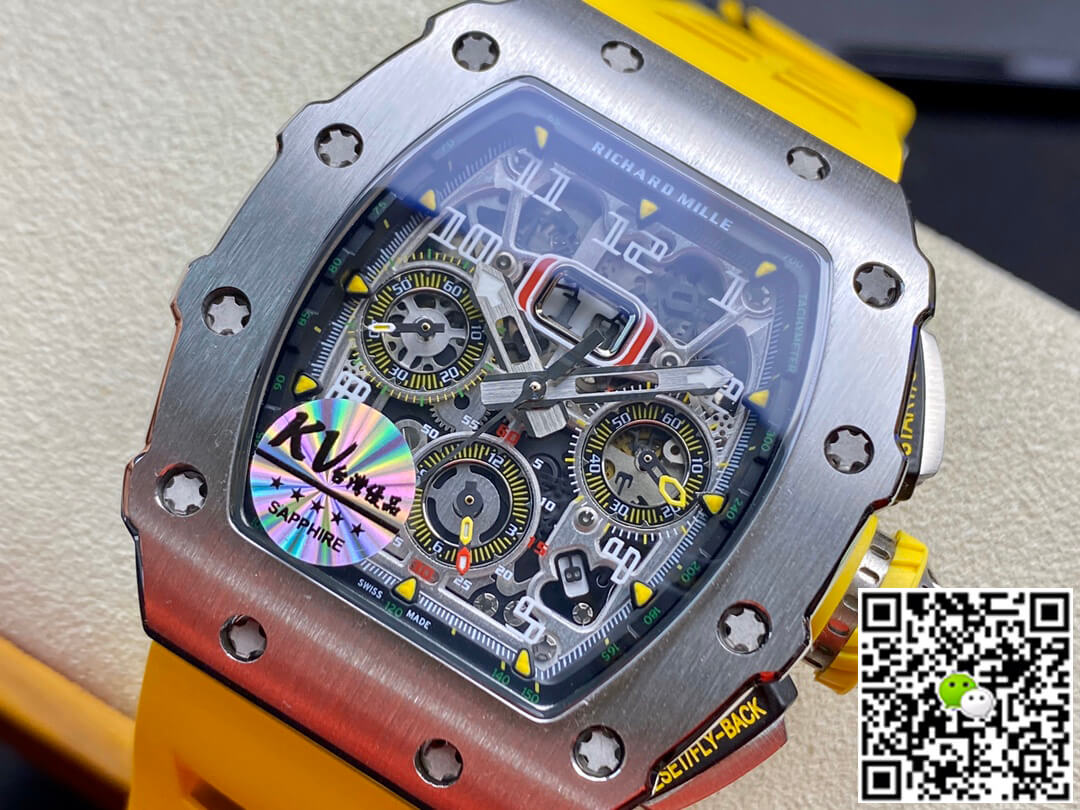 Replica Richard Mille RM011 FELIPE MASSA 1:1 Best Edition KV Factory Titanium Steel Case