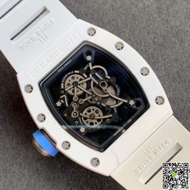 Replica Richard Mille RM055 1:1 Best Edition KV Factory V2 White Strap