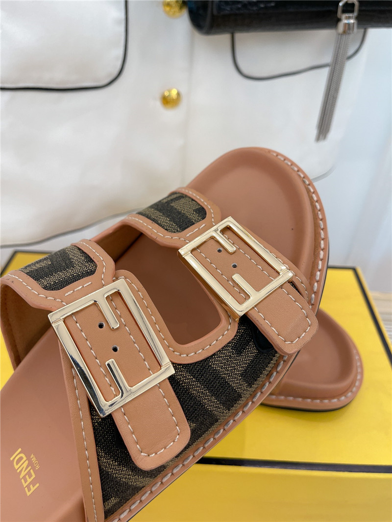 F**di ff logo plaque sandals