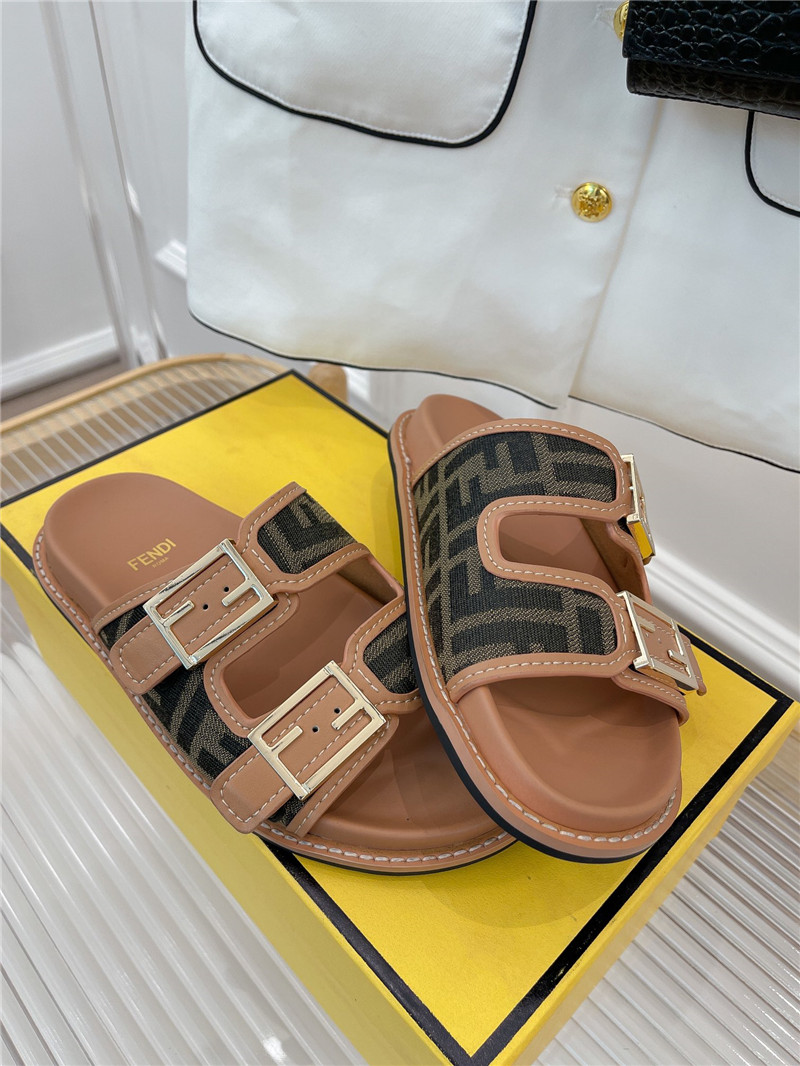 F**di ff logo plaque sandals