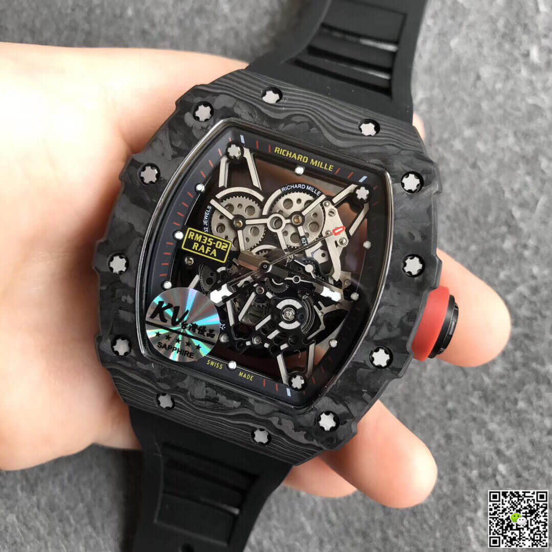 Replica Richard Mille RM35-02 1:1 Best Edition KV Factory V3 Black Strap