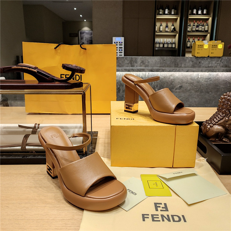 F**di block heel sandals