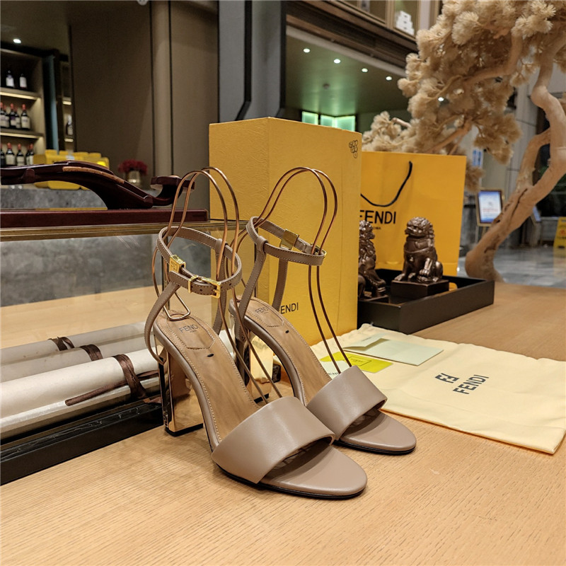 F**di electroplated high heel sandals