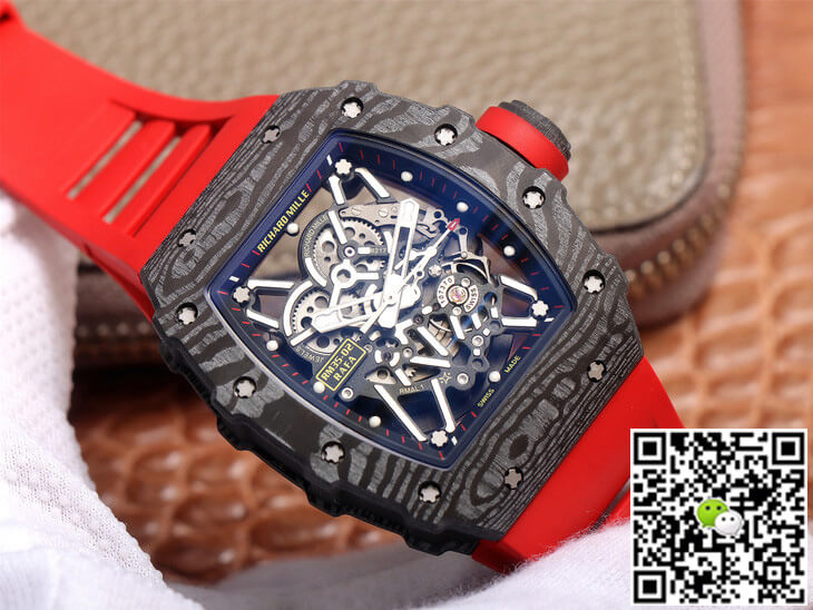Replica Richard Mille RM35-02 1:1 Best Edition ZF Factory Red Rubber Strap