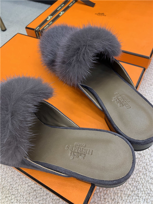H**me5 mink loafers slippers