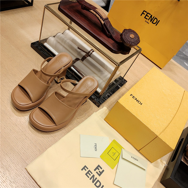 F**di block heel sandals