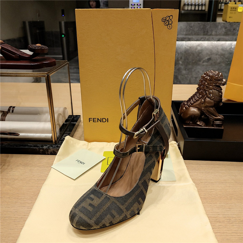 F**di electroplated high heel sandals