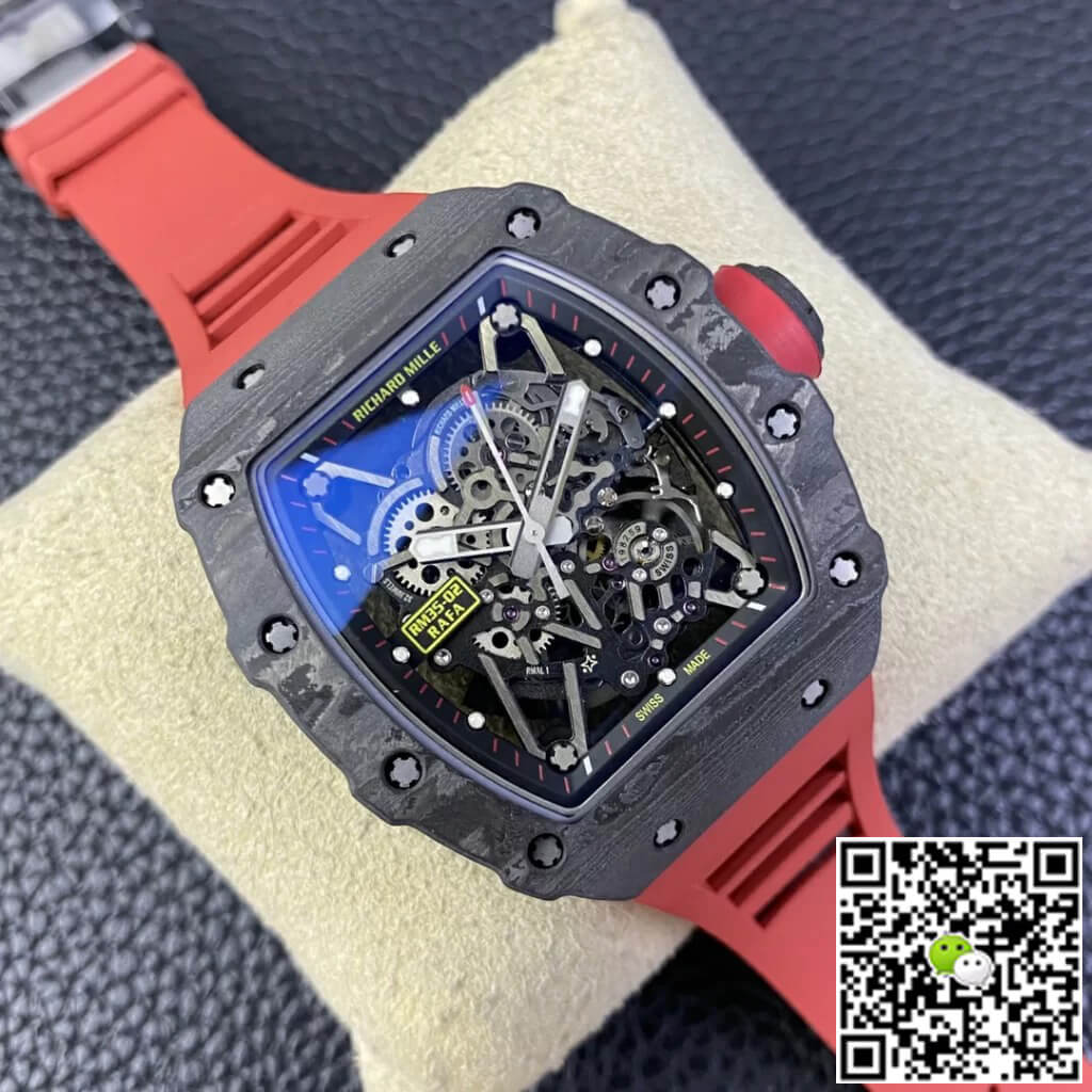 Richard Mille Replica RM35-02 1:1 Best Edition T+ Factory Carbon Fiber Skeleton Dial
