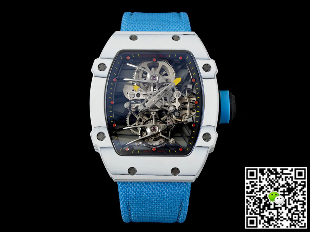 Replica Richard Mille RM27-02 Rafael Nadal Tourbillon 1:1 Best Edition RM Factory Blue Strap