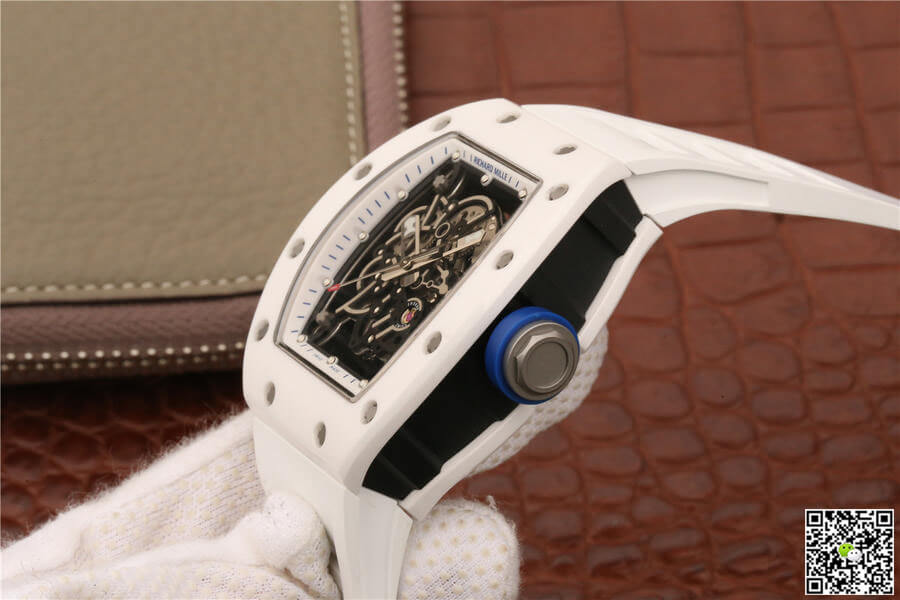 Replica Richard Mille RM055 1:1 Best Edition KV Factory Ceramic White Strap
