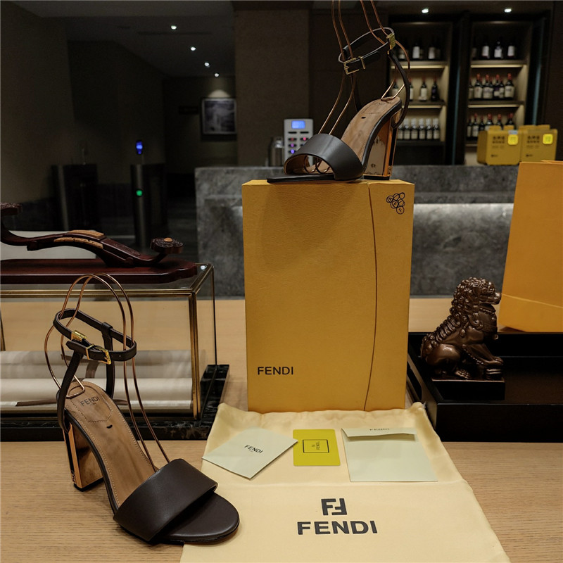F**di electroplated high heel sandals