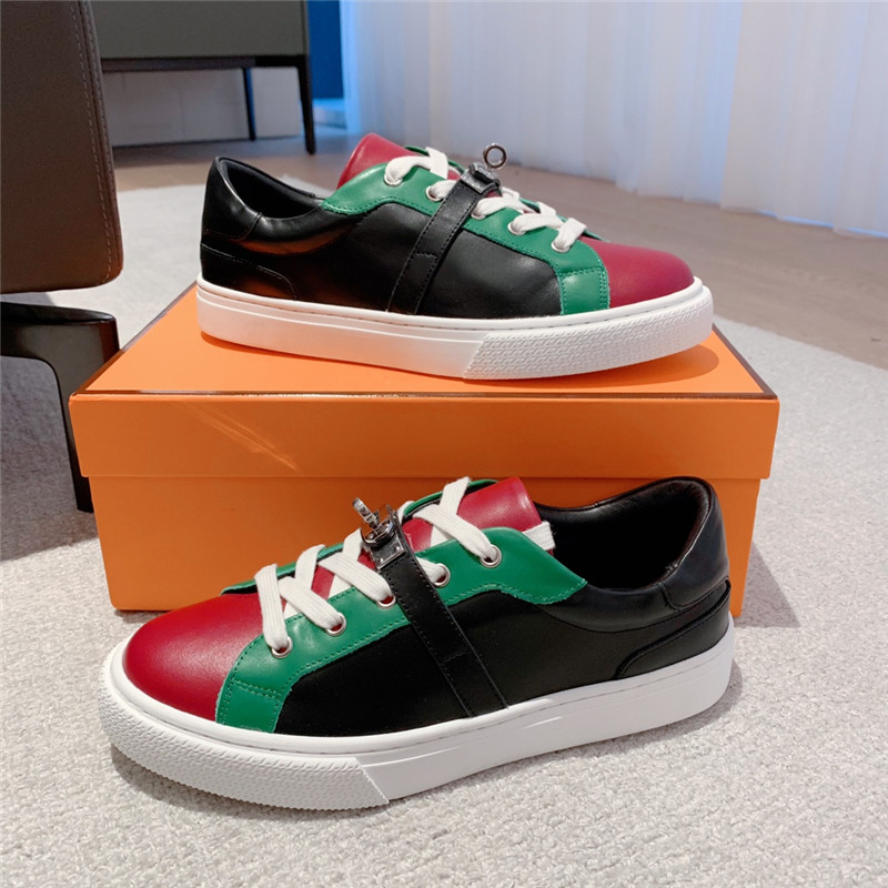 H**me5 British retro design white shoes