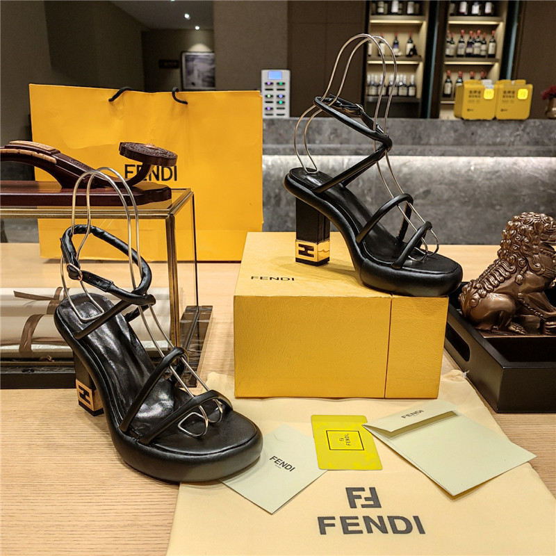 F**di color block haute couture sandals