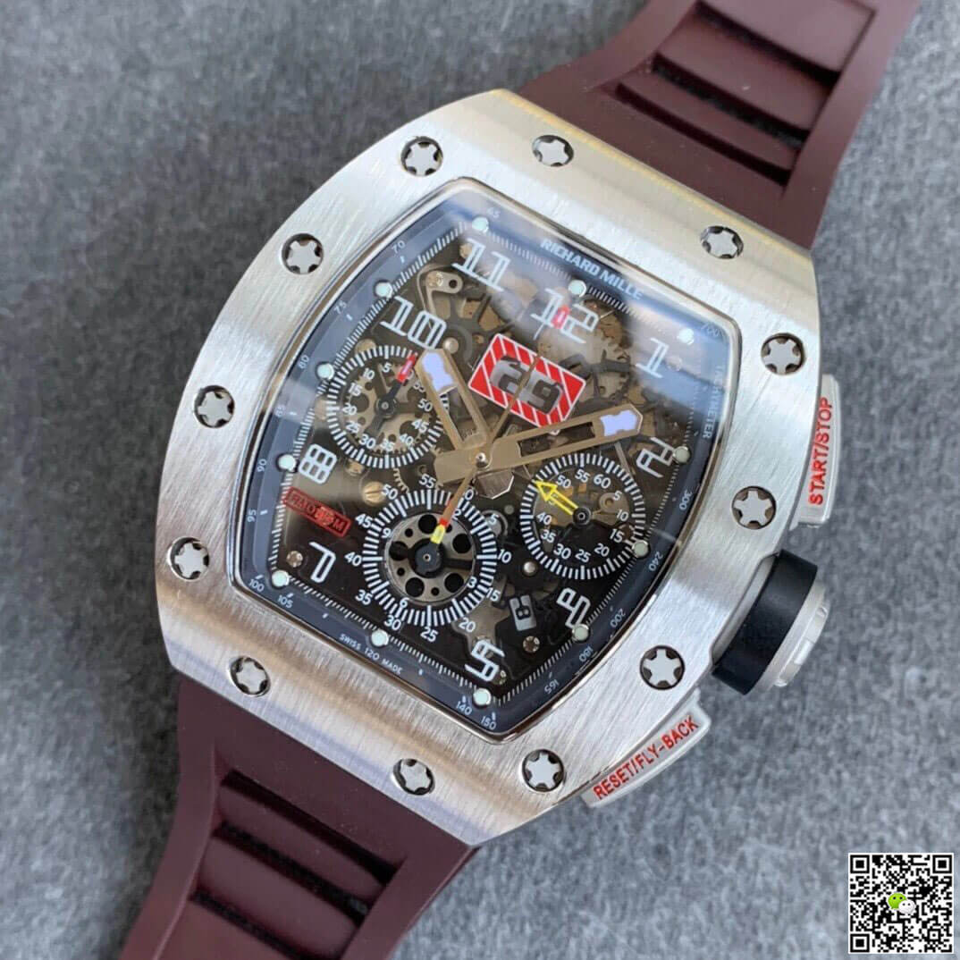 Replica Richard Mille RM11 1:1 Best Edition KV Factory Titanium Brown Strap