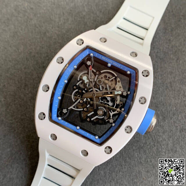 Replica Richard Mille RM055 1:1 Best Edition KV Factory V2 White Strap