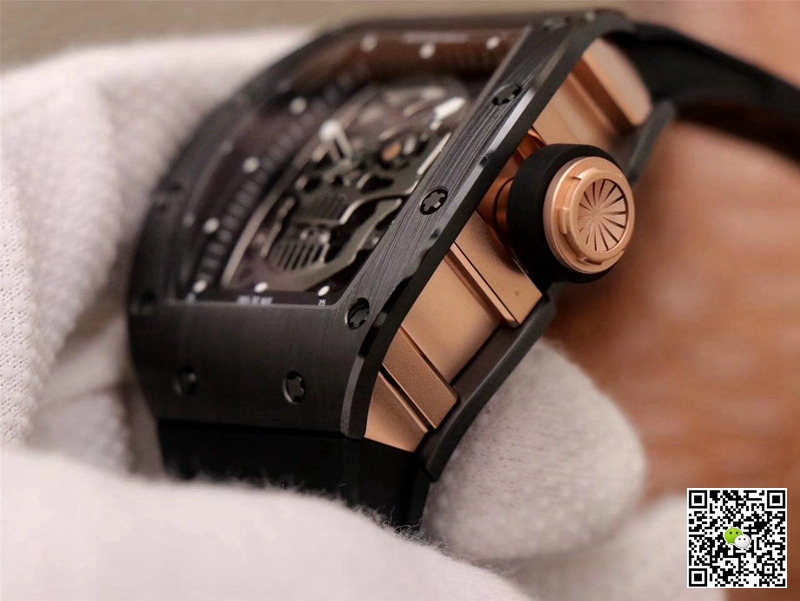 Replica Richard Mille RM052-01 1:1 Best Edition ZF Factory Black Ceramic Grey Skull Dial Swiss Movement