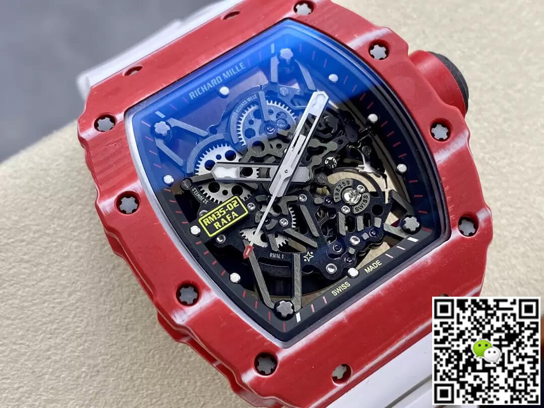 Richard Mille Replica RM35-02 1:1 Best Edition T+ Factory NTPT Carbon Fiber White Strap
