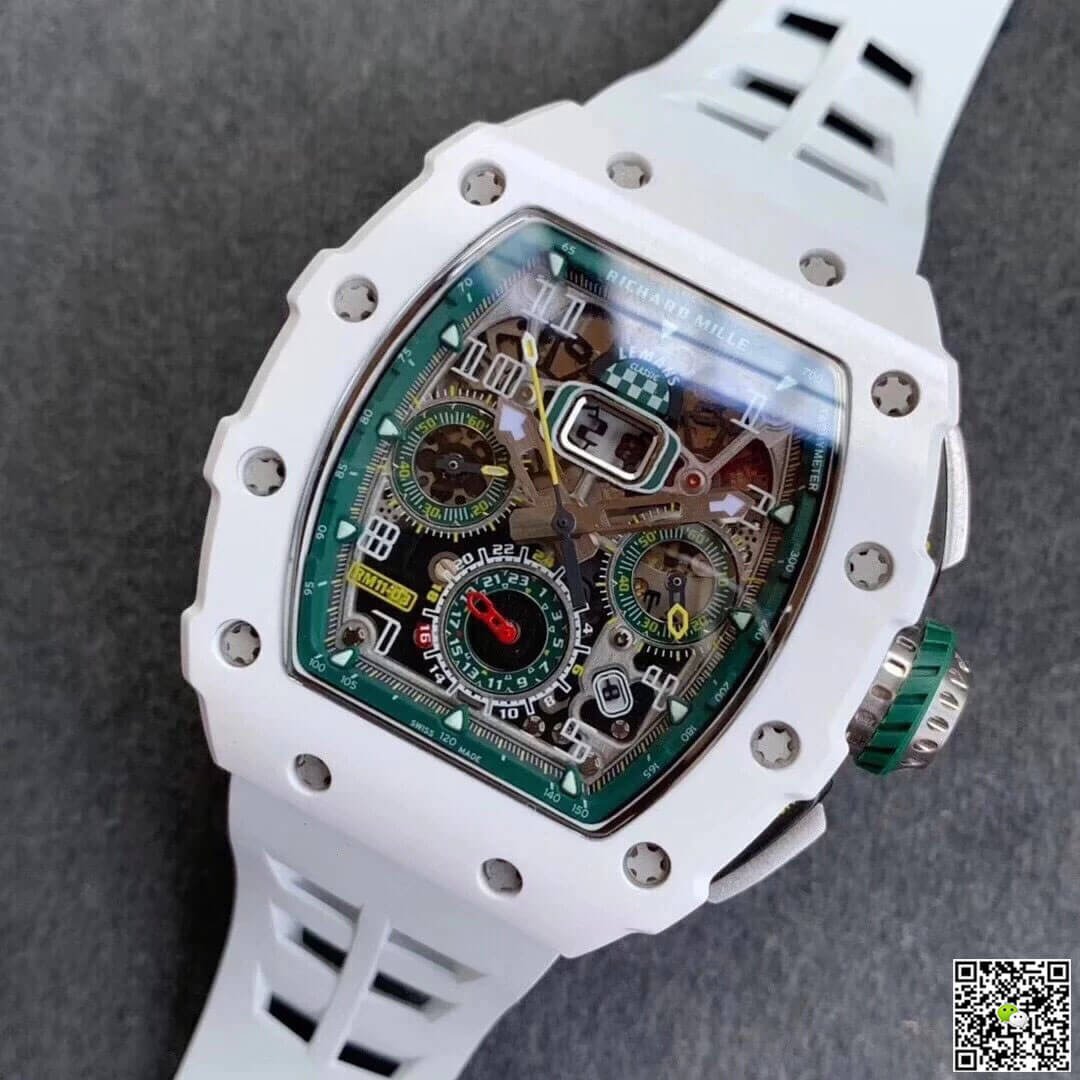 Replica Richard Mille RM011-03 1:1 Best Edition KV Factory White Strap