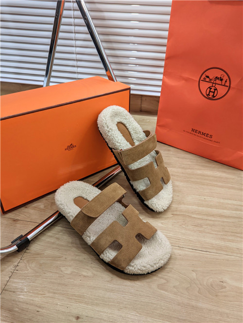 H**me5 lamb wool flat slippers