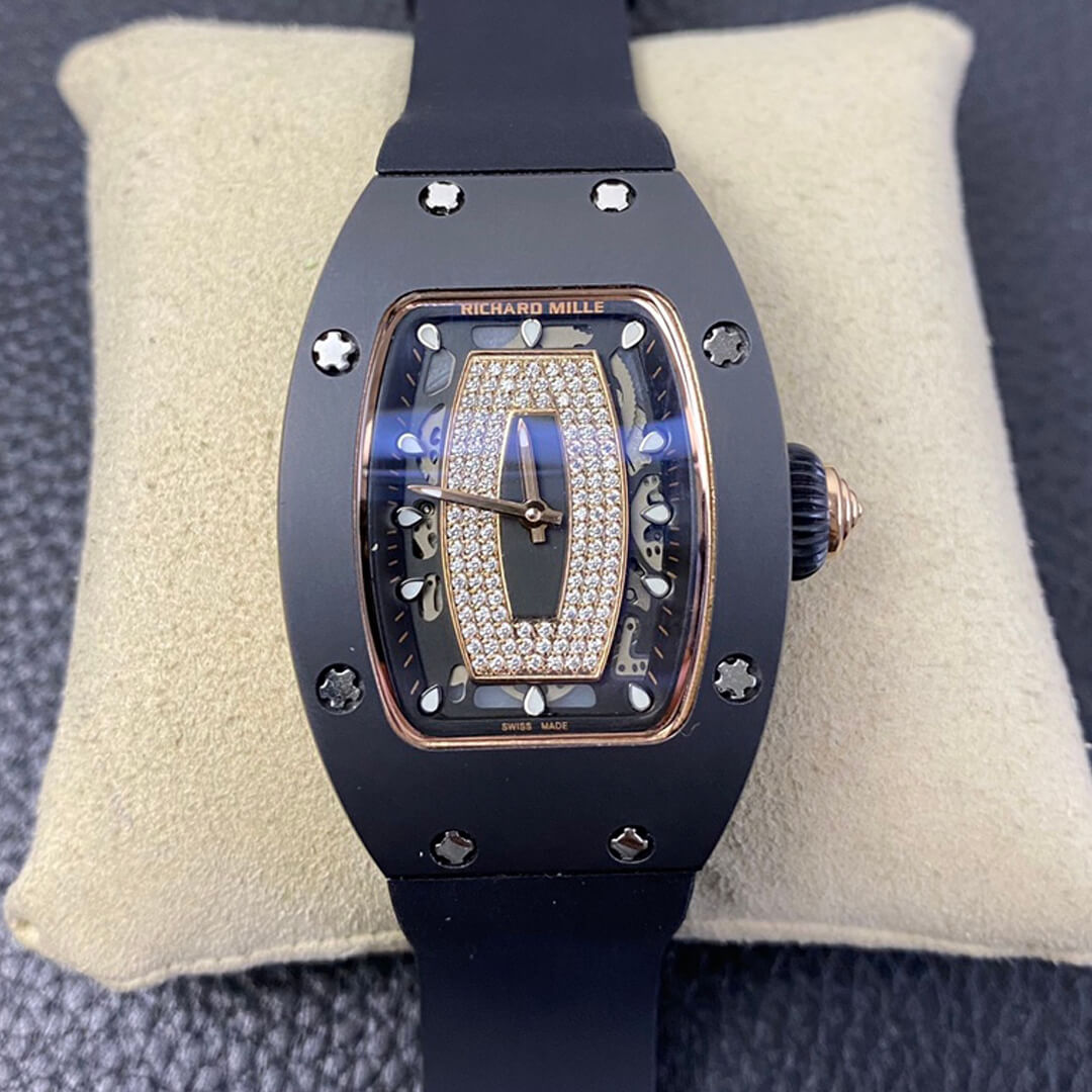 Richard Mille Replica RM 07-01 1:1 Best Edition RM Factory Black Rubber Strap