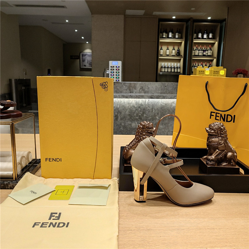 F**di electroplated high heel sandals