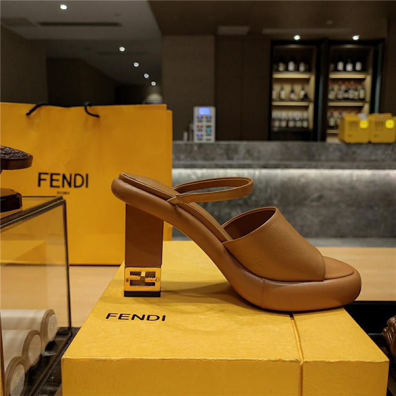 F**di block heel sandals