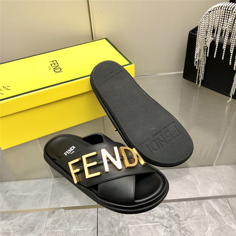 F**di cross flat sandals