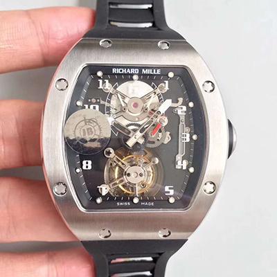 Replica Richard Mille RM001 Tourbillon JB factory 1:1 Best Edition Swiss Tourbillon Black Dial
