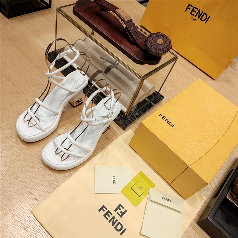 F**di color block haute couture sandals