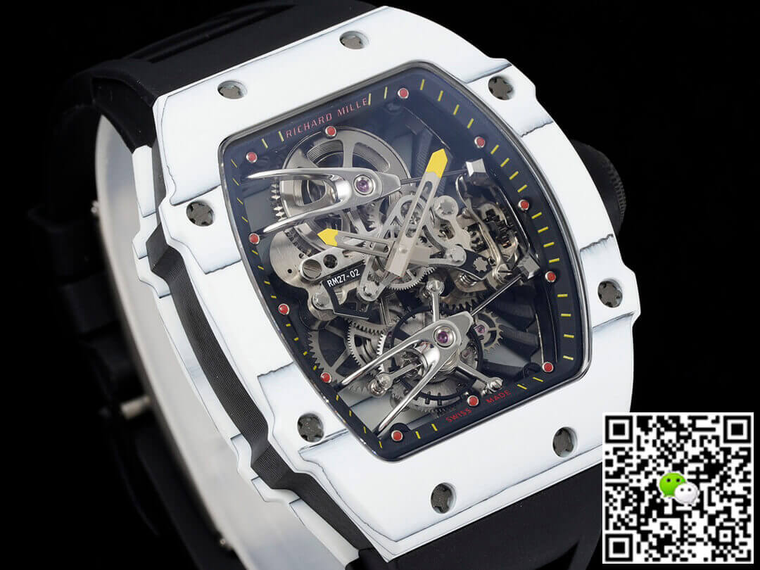 Replica Richard Mille RM27-02 Rafael Nadal Tourbillon 1:1 Best Edition RM Factory Black Rubber Strap