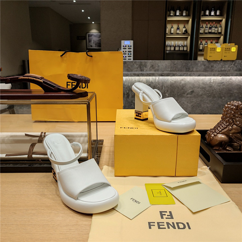 F**di block heel sandals