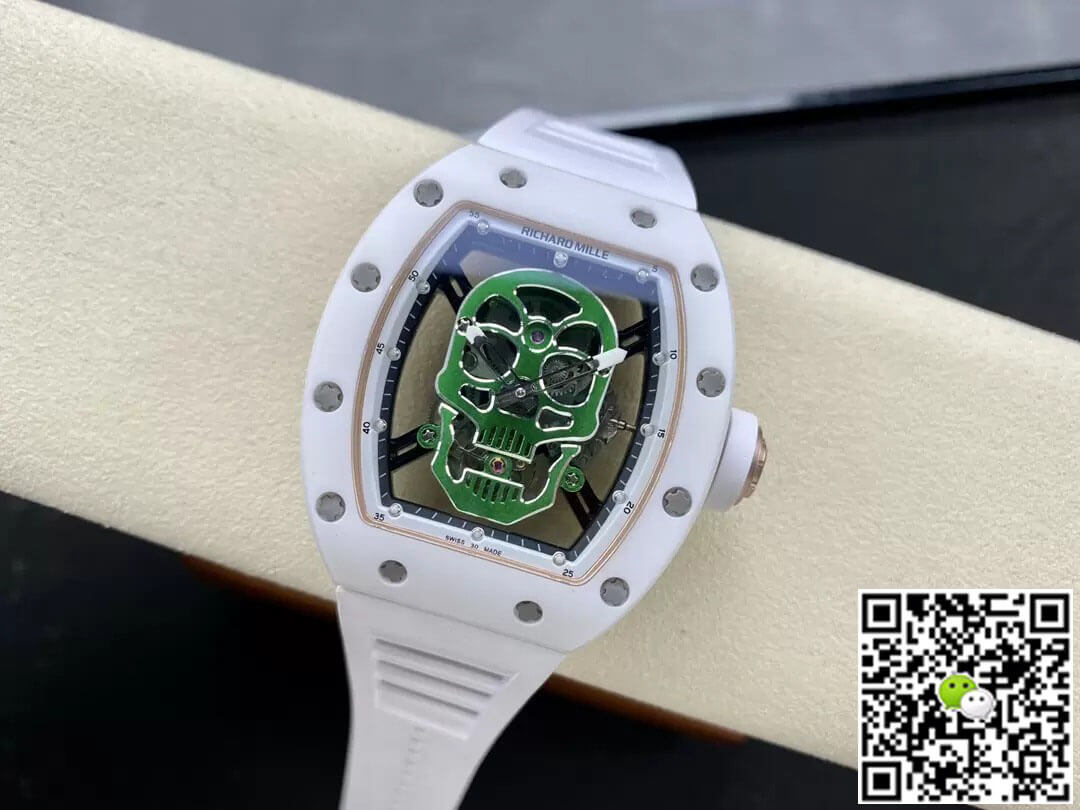 Richard Mille Replica RM52-01 1:1 Best Edition YS Factory Green Skull Tourbillon Dial