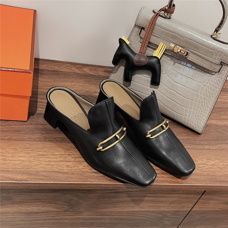 H**me5 muller chunky heel slippers