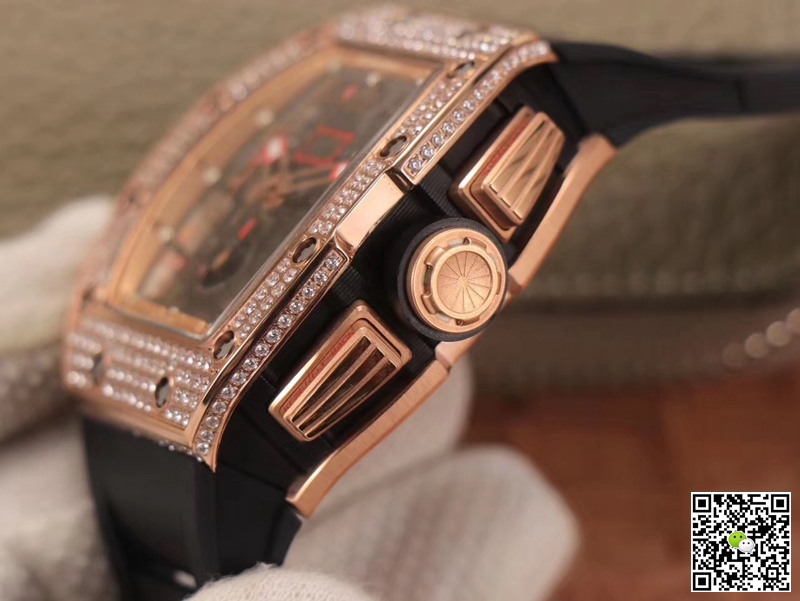 Replica Richard Mille RM011 RG/5423 1:1 Best Edition KV Factory Rose Gold D1am0nd Swiss Movement