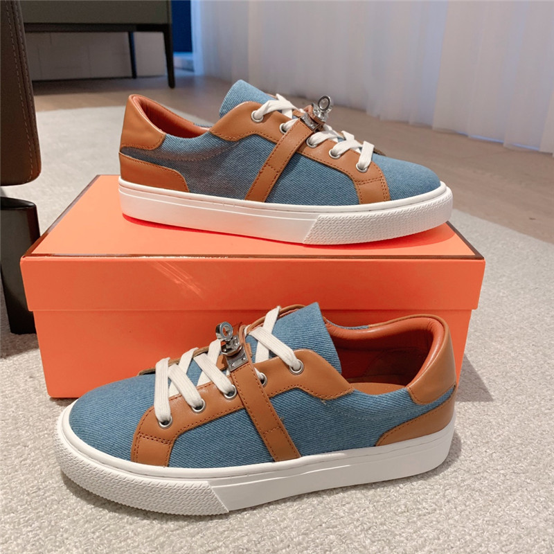 H**me5 British retro design white shoes