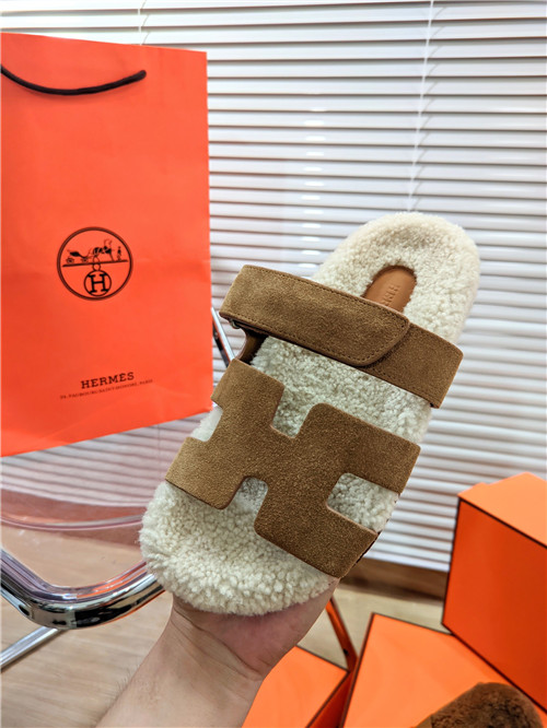H**me5 lamb wool flat slippers