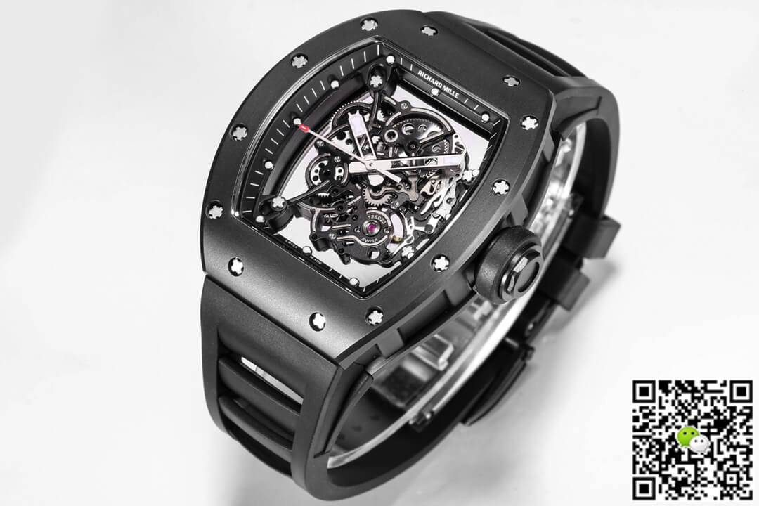 Replica Richard Mille RM-055 1:1 Best Edition BBR Factory Ceramic Skeleton Dial