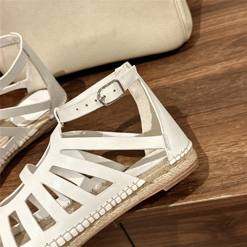 H**me5 cutout pig nose espadrille sandals