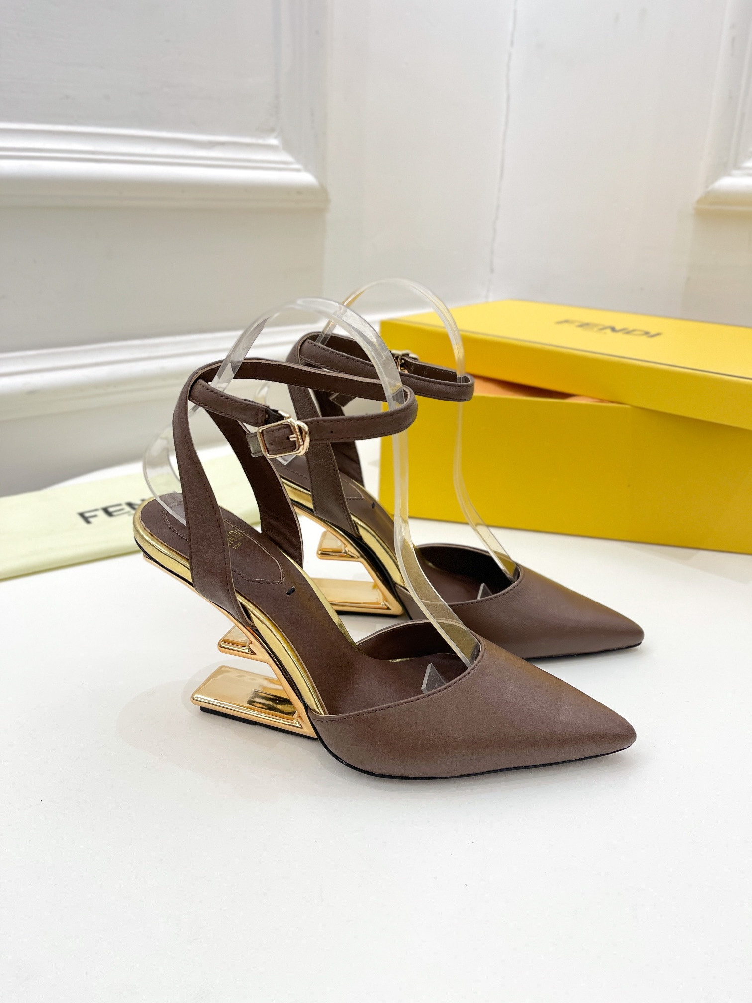 F**di first leather high-heel sandals