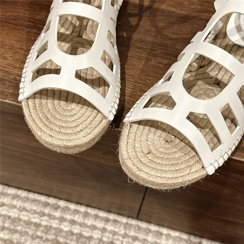 H**me5 cutout pig nose espadrille sandals