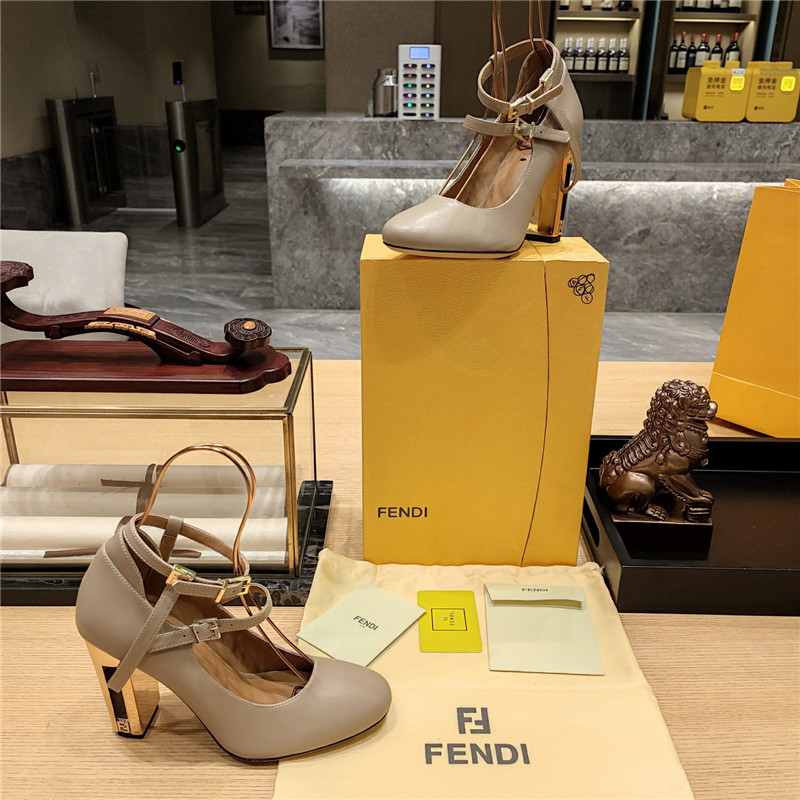F**di electroplated high heel sandals