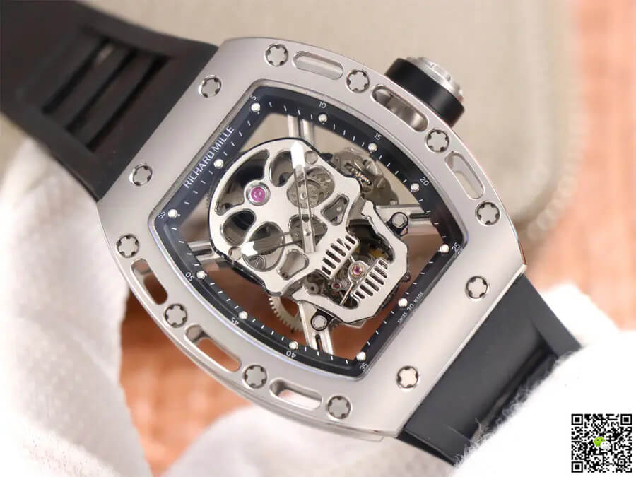 Replica Richard Mille RM52-01 Tourbillon 1:1 Best Edition JB Factory Skull Dial