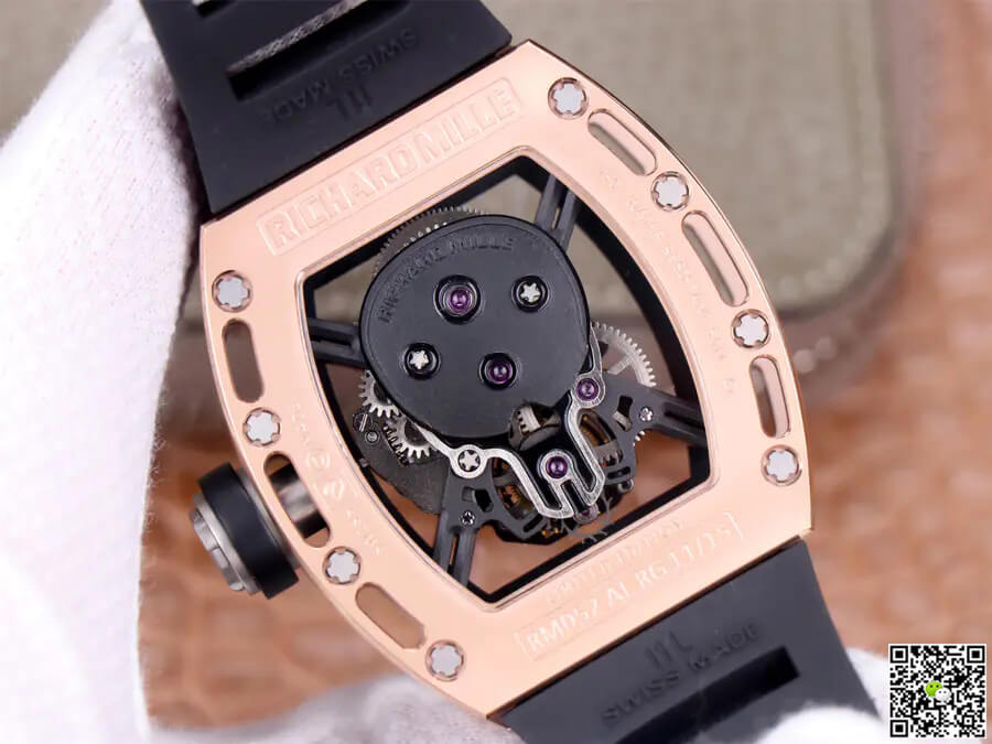 Replica Richard Mille RM52-01 Tourbillon 1:1 Best Edition JB Factory Rose Gold Case