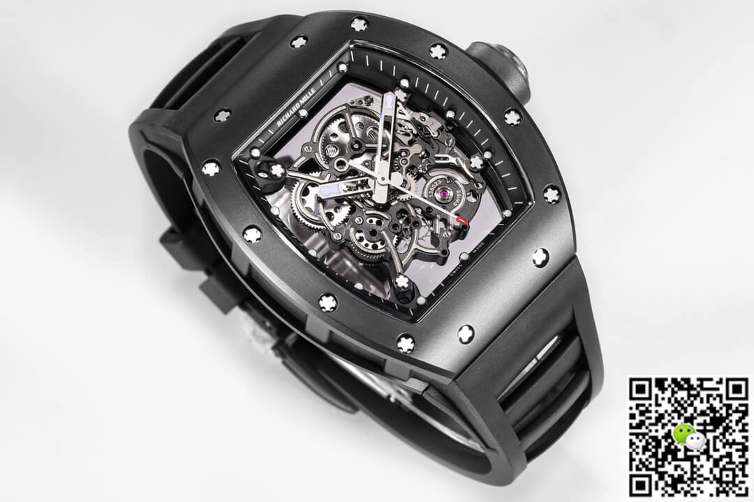 Replica Richard Mille RM-055 1:1 Best Edition BBR Factory Ceramic Skeleton Dial