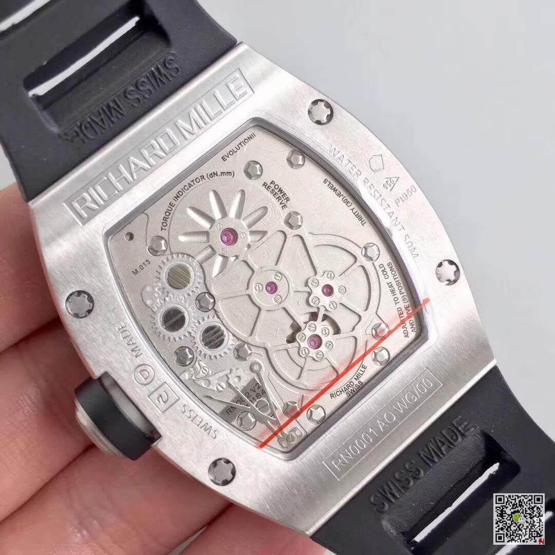 Replica Richard Mille RM001 Tourbillon JB factory 1:1 Best Edition Swiss Tourbillon Black Dial