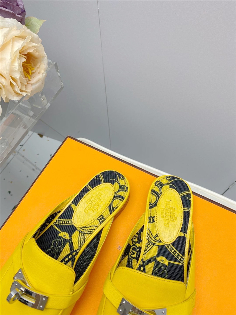 H**me5 kelly gold buckle slippers