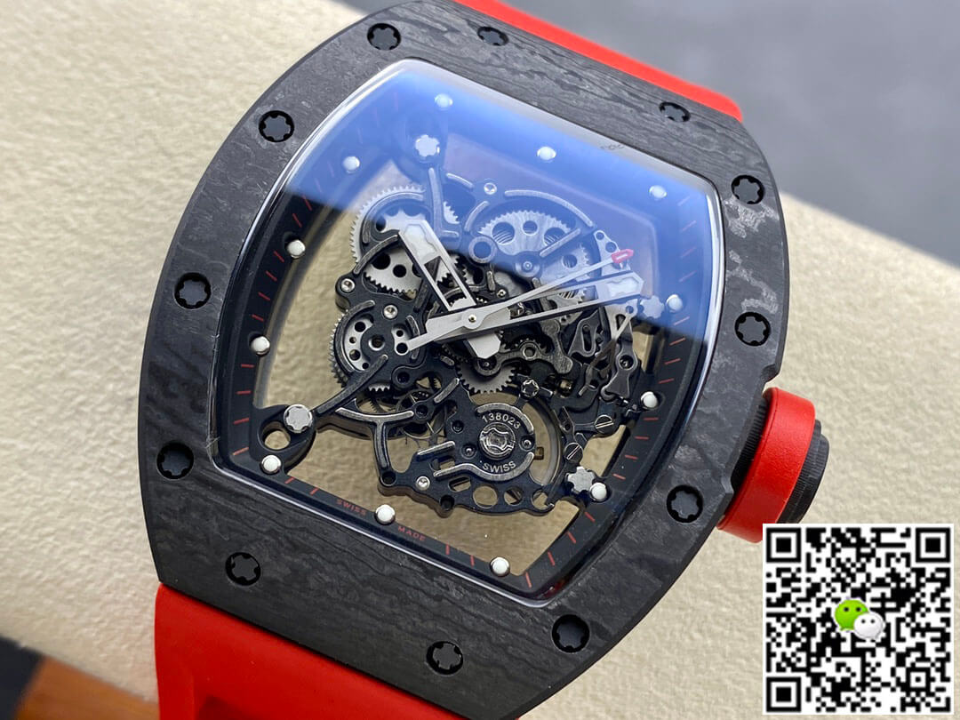 Replica Richard Mille RM-055 1:1 Best Edition BBR Factory Red Strap