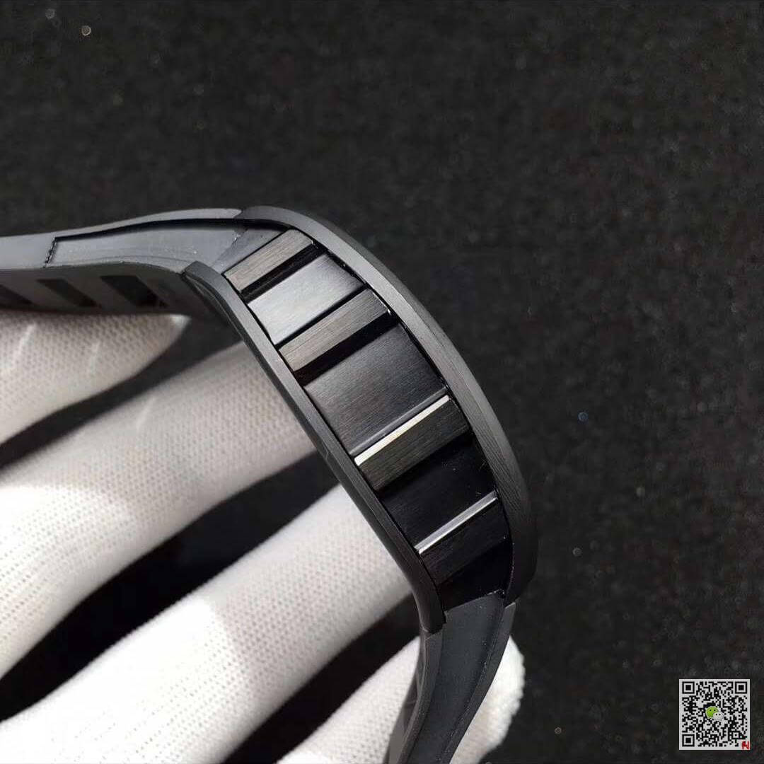 Replica Richard Mille RM055 KV Factory 1:1 Best Edition Swiss ETA8215 Black Rubber Strap