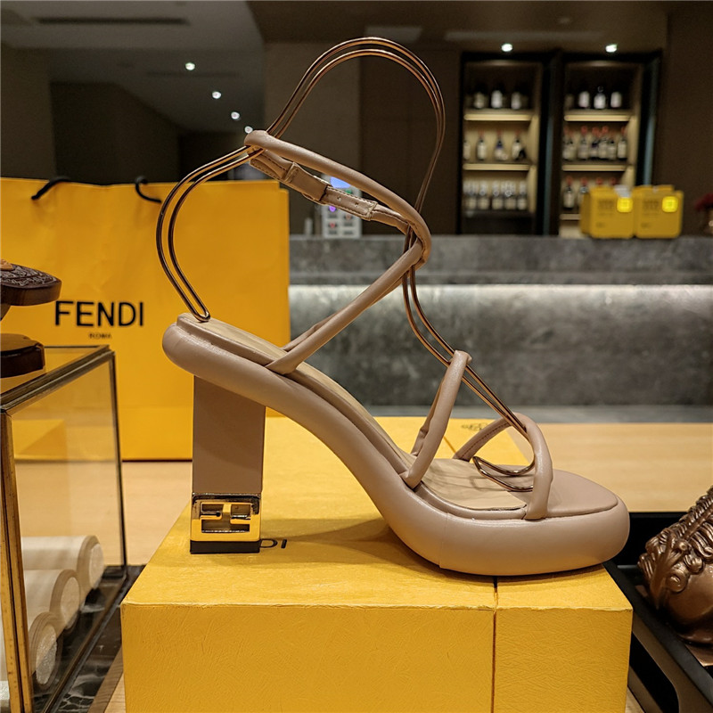 F**di color block haute couture sandals