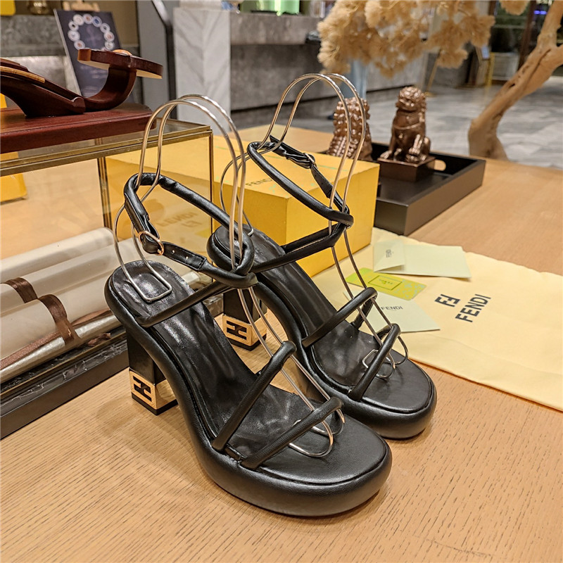 F**di color block haute couture sandals